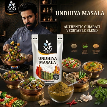 Undhiya Masala | Authentic Gujarati Vegetable Curry Blend | Vegan | Gluten-Free | No Artificial Colours | 365 Spicery