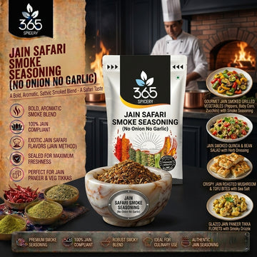 Jain Safari Smoke Seasoning | No Onion No Garlic | Jain-Friendly | No MSG | For Grills & Street Food | 365 Spicery