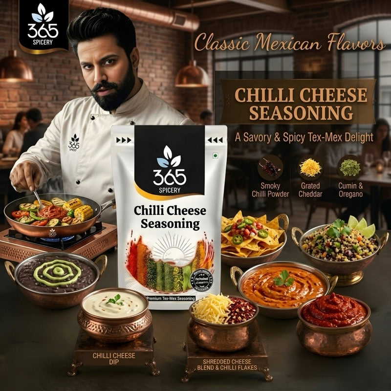 CHILLI CHEESE SEASONING | Classic Snack Topping | No Artificial Flavours | Premium Quality | 365 Spicery