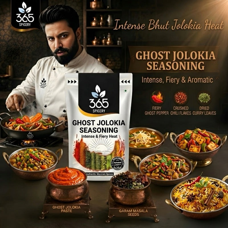 GHOST JOLOKIA SEASONING | Extreme Heat Snack Spice | Natural Ingredients | No Artificial Colours | 365 Spicery