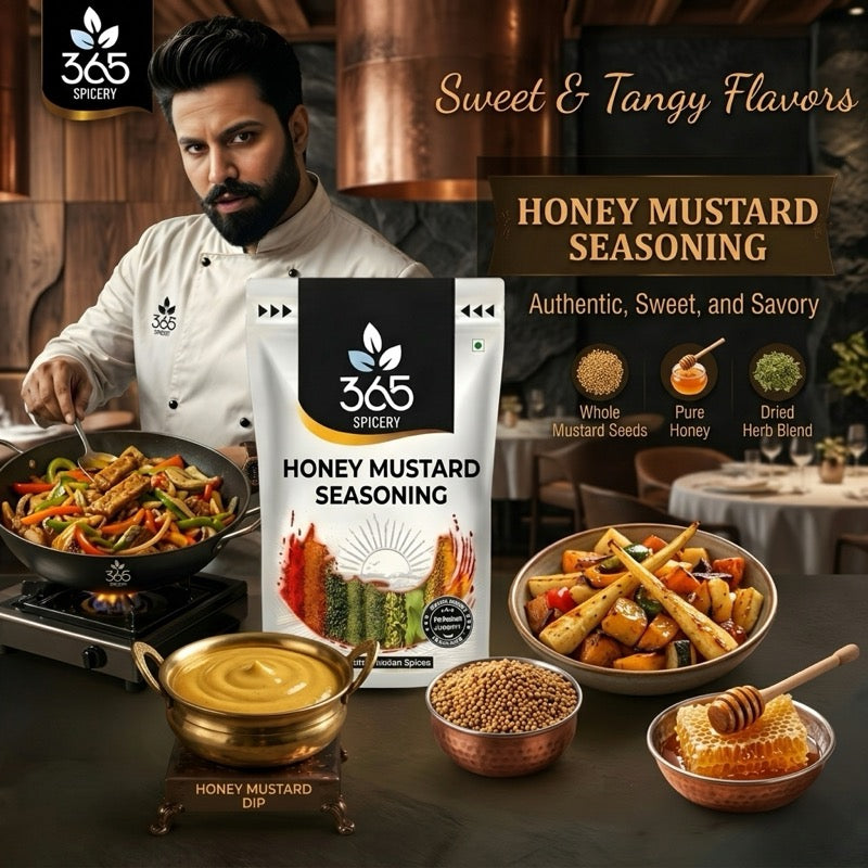 HONEY MUSTARD SEASONING | Sweet & Tangy Snack Spice | Natural Ingredients | No Artificial Flavours | 365 Spicery