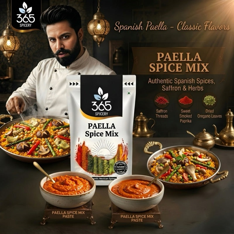 Paella Spice Mix | Authentic Spanish Saffron Blend | Gluten-Free | No MSG | Made in India | 365 Spicery