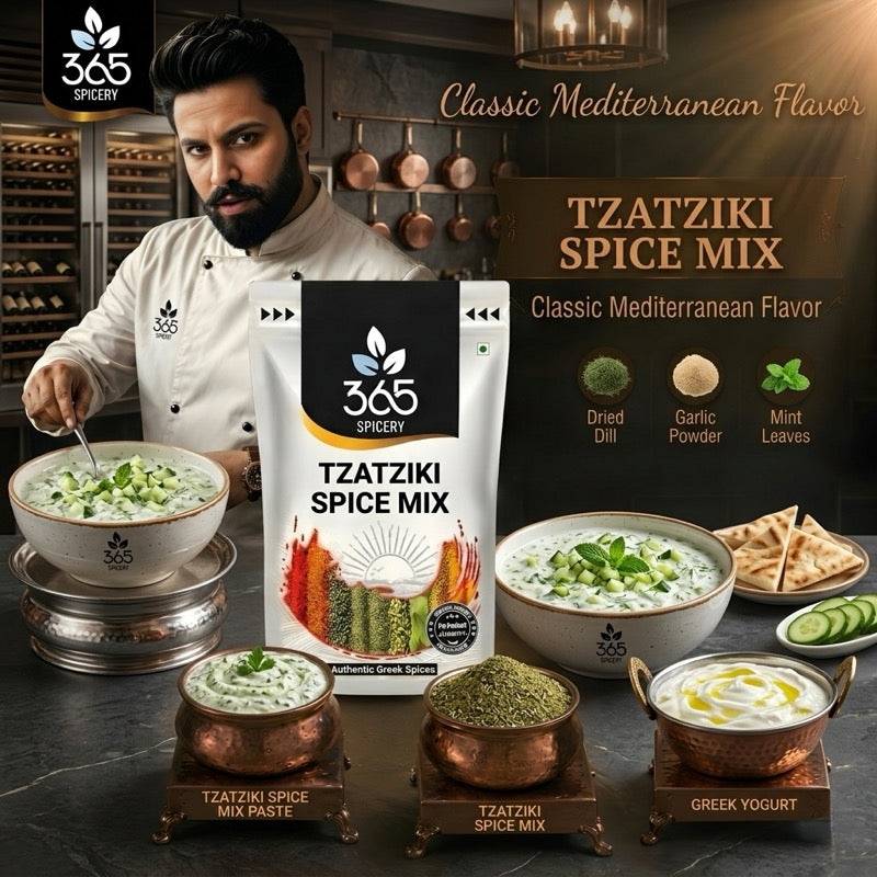 Tzatziki Spice Mix | Refreshing Herb Blend for Dips | Gluten-Free | No MSG | Premium Quality | 365 Spicery