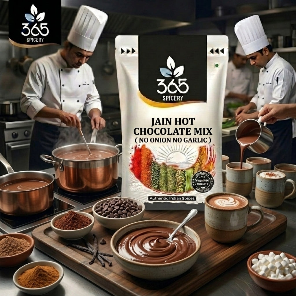 Jain Hot Chocolate Mix | Rich Cocoa Blend | No Artificial Colours | Premium Quality | 365 Spicery