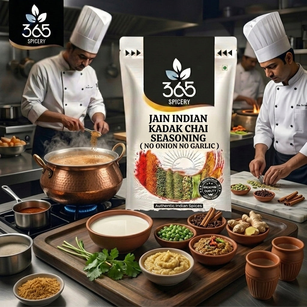 Jain Indian Kadak Chai Seasoning | Bold Tea Spice Blend | No Artificial Flavours | Vegan | 365 Spicery