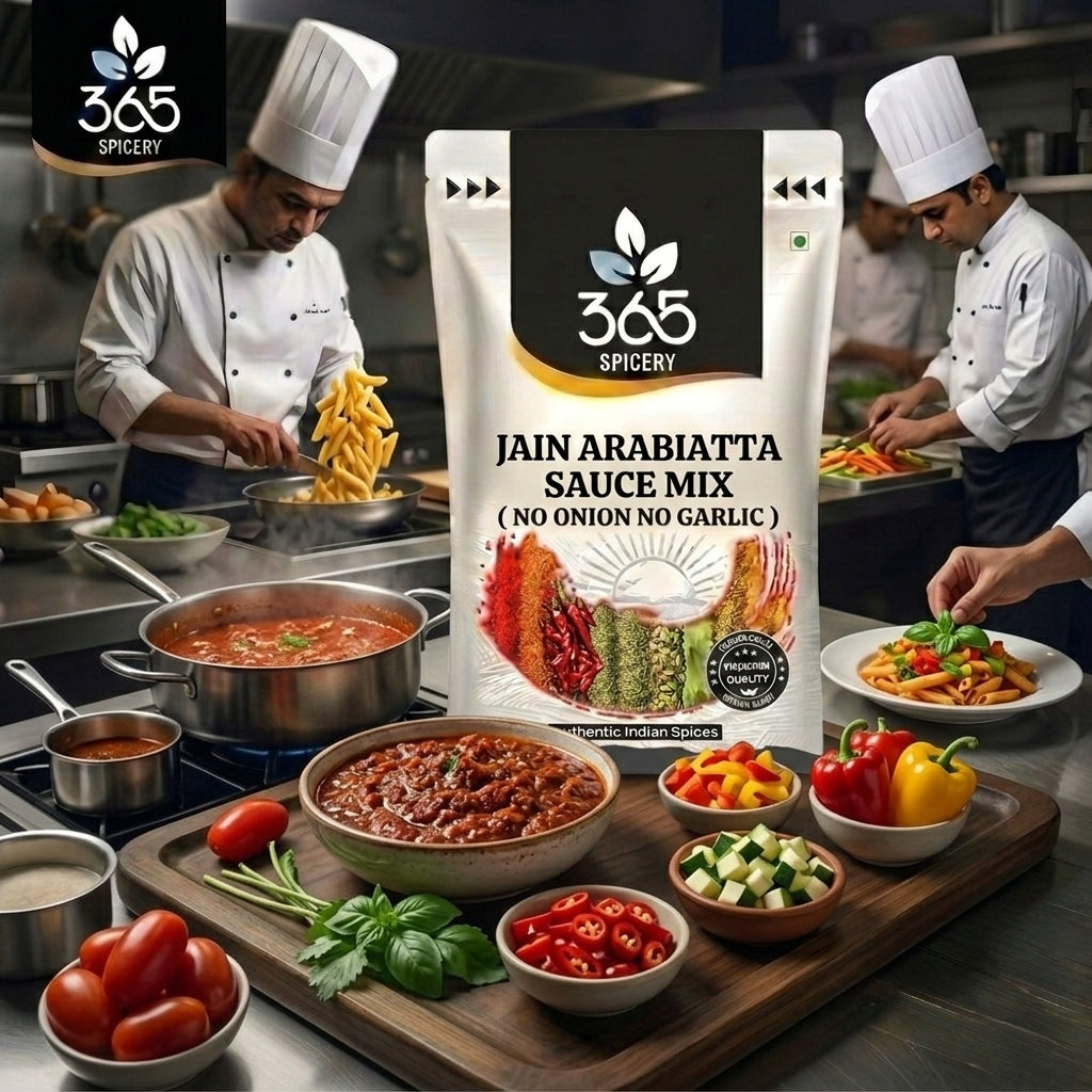 Jain Arabiatta Sauce Mix | No Onion No Garlic | Natural Ingredients | No Artificial Colours | 365 Spicery