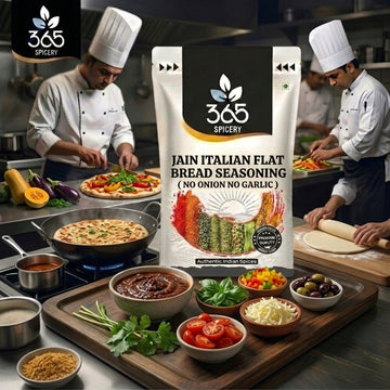 Jain Italian Flat Bread Seasoning | No Onion No Garlic | Vegan | Gluten-Free | Premium Quality | 365 Spicery
