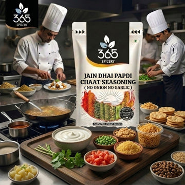 Jain Dahi Papdi Chaat Seasoning | No Onion No Garlic | Jain-Friendly | Vegan | Street Food Flavour | 365 Spicery