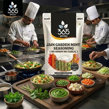 Jain Garden Mint Seasoning | No Onion No Garlic | Jain-Friendly | Natural Ingredients | Fresh Popcorn | 365 Spicery
