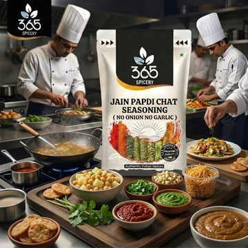 Jain Papdi Chat Seasoning | No Onion No Garlic | Jain-Friendly | Authentic Indian Spice | Street Food | 365 Spicery