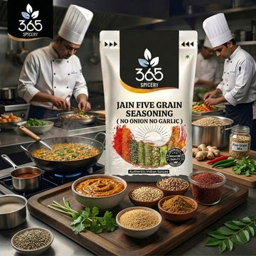 Jain Five Grain Seasoning | No Onion No Garlic | Jain-Friendly | Natural Ingredients | Gluten-Free | 365 Spicery