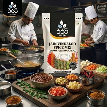 Jain Vindaloo Spice Mix | No Onion No Garlic | Jain-Friendly | No MSG | Premium Indian Seasoning | 365 Spicery