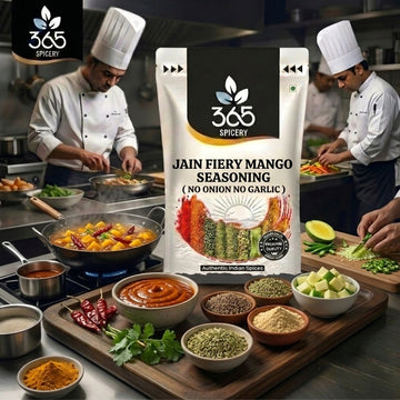 Jain Fiery Mango Seasoning | No Onion No Garlic | Jain-Friendly | No Artificial Flavours | Snack | 365 Spicery