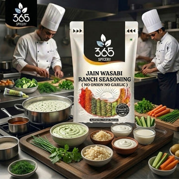 Jain Wasabi Ranch Seasoning | No Onion No Garlic | Jain-Friendly | No MSG | Premium Snack Spice | 365 Spicery