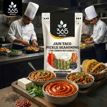 Jain Taco Pickle Seasoning | No Onion No Garlic | Jain-Friendly | No Artificial Flavours | Vegan | 365 Spicery
