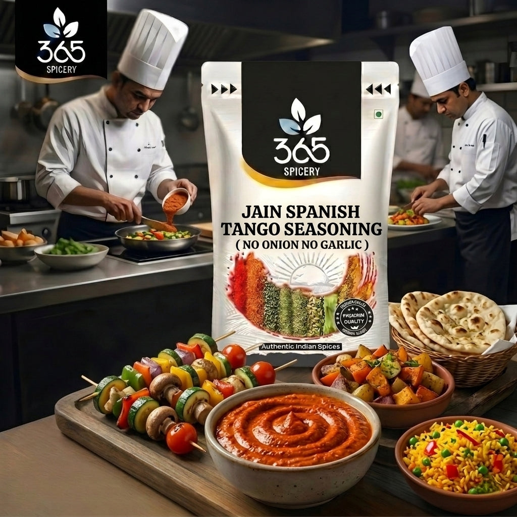 Jain Spanish Tango Seasoning | No Onion No Garlic | Jain-Friendly | Gluten-Free | For Fries | 365 Spicery