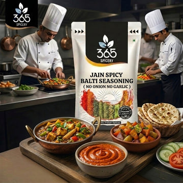 Jain Spicy Balti Seasoning | No Onion No Garlic | Jain-Friendly | Premium Quality | For Grills | 365 Spicery
