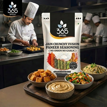 Jain Crunchy Fusion Seasoning | No Onion No Garlic | Jain-Friendly | Premium Quality | For Snacks | 365 Spicery