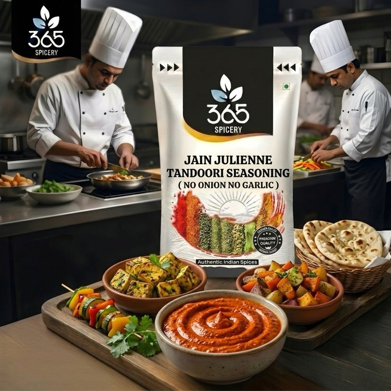 Jain Indian Tandoori Seasoning | No Onion No Garlic | Classic BBQ Rub | No Artificial Colours | 365 Spicery