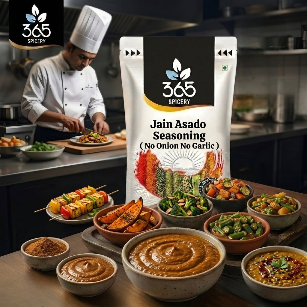 Jain Asado Seasoning | No Onion No Garlic | Jain-Friendly | Argentine Grill Blend | Gluten-Free | 365 Spicery