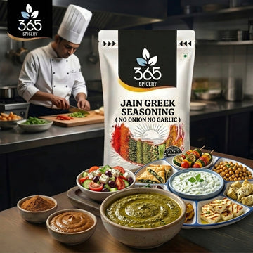 Jain Greek Seasoning | No Onion No Garlic | Jain-Friendly | Mediterranean Herb Blend | Natural | 365 Spicery