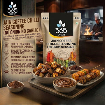 Jain Coffee Chilli Seasoning | Bold Fusion Flavour | No Onion No Garlic | No MSG | Jain-Friendly | 365 Spicery