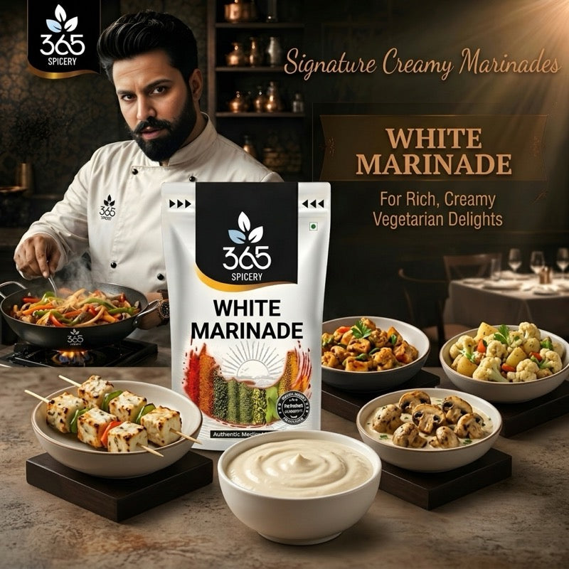 WHITE MARINADE | Creamy Mild Spice Mix for Grills | Premium Quality | No Artificial Flavours | 365 Spicery