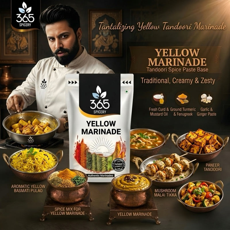 YELLOW MARINADE | Tangy Spice Blend for Grills | Gluten-Free | No Artificial Colours | 365 Spicery