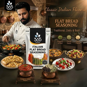ITALIAN FLAT BREAD SEASONING | Authentic Herb Blend for Pizza & Snacks | Vegan | No MSG | 365 Spicery