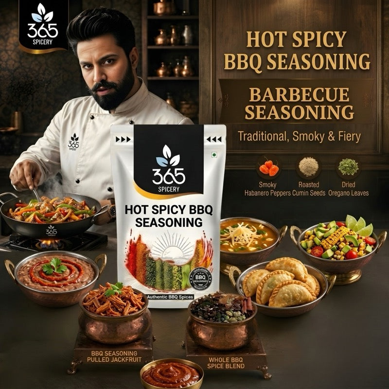 HOT SPICY BBQ SEASONING | Intense Smokey Grill Spice | No Artificial Flavours | 365 Spicery