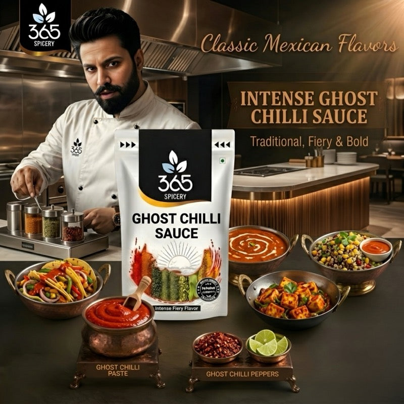 GHOST CHILLI SAUCE | Extremely Spicy Gourmet Blend | Natural Ingredients | Vegan | 365 Spicery