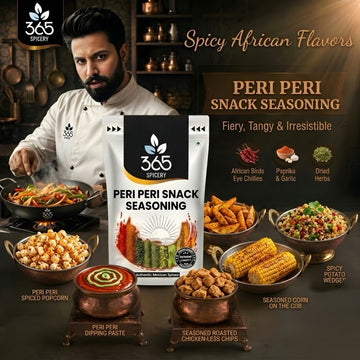 PERI PERI SNACK SEASONING | Hot African Chilli Blend | Gluten-Free | No MSG | 365 Spicery
