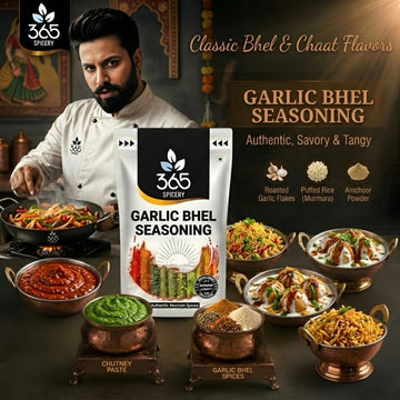 GARLIC BHEL SEASONING | Savory Street Food Masala | No MSG | Natural Ingredients | 365 Spicery