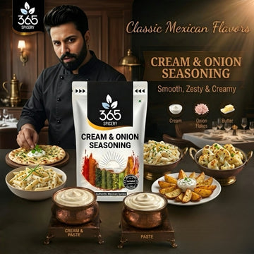 CREAM & ONION SEASONING | Classic Savory Snack Topping | No MSG | Premium Quality | 365 Spicery