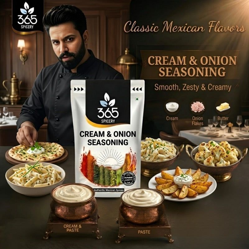 CREAM & ONION SEASONING | Classic Savory Snack Topping | No MSG | Premium Quality | 365 Spicery