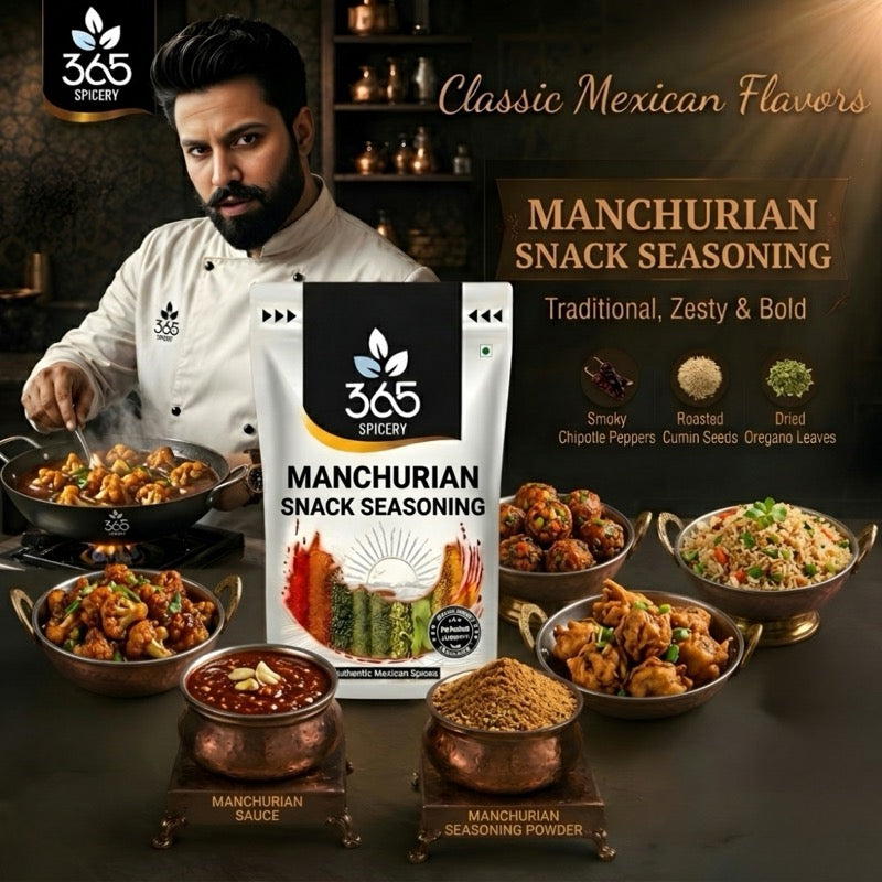MANCHURIAN SNACK SEASONING | Bold Indo-Chinese Flavor | No MSG | Premium Quality | 365 Spicery