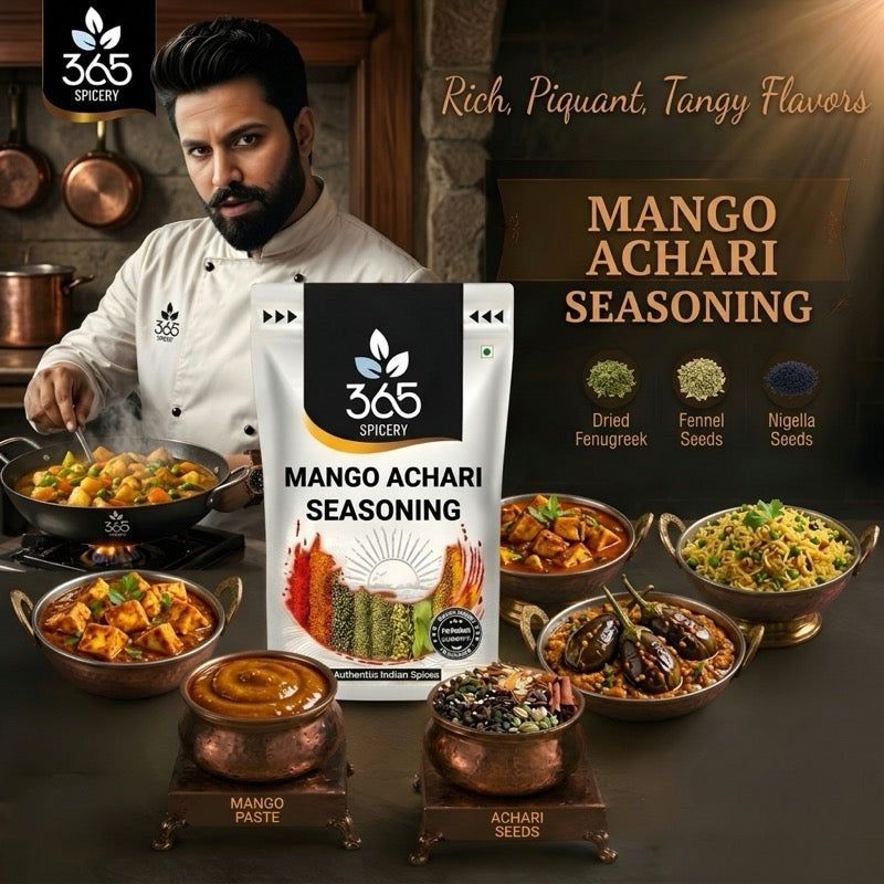 MANGO ACHARI SEASONING | Tangy Indian Pickle Flavor | Premium Quality | Vegan | 365 Spicery