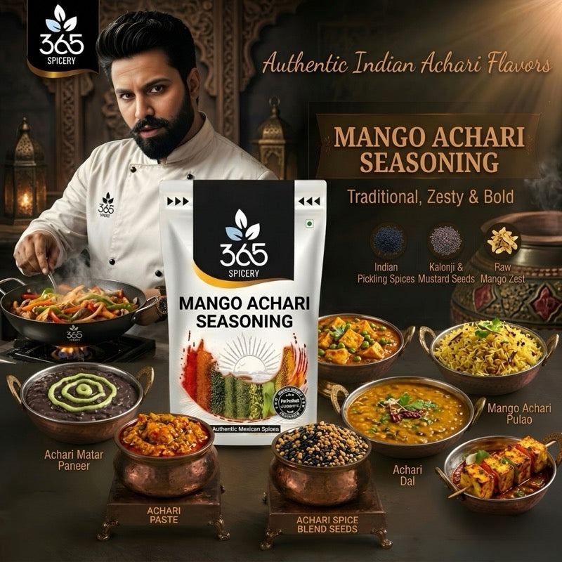 MANGO ACHARI SEASONING | Tangy Indian Pickle Flavor | Premium Quality | Vegan | 365 Spicery