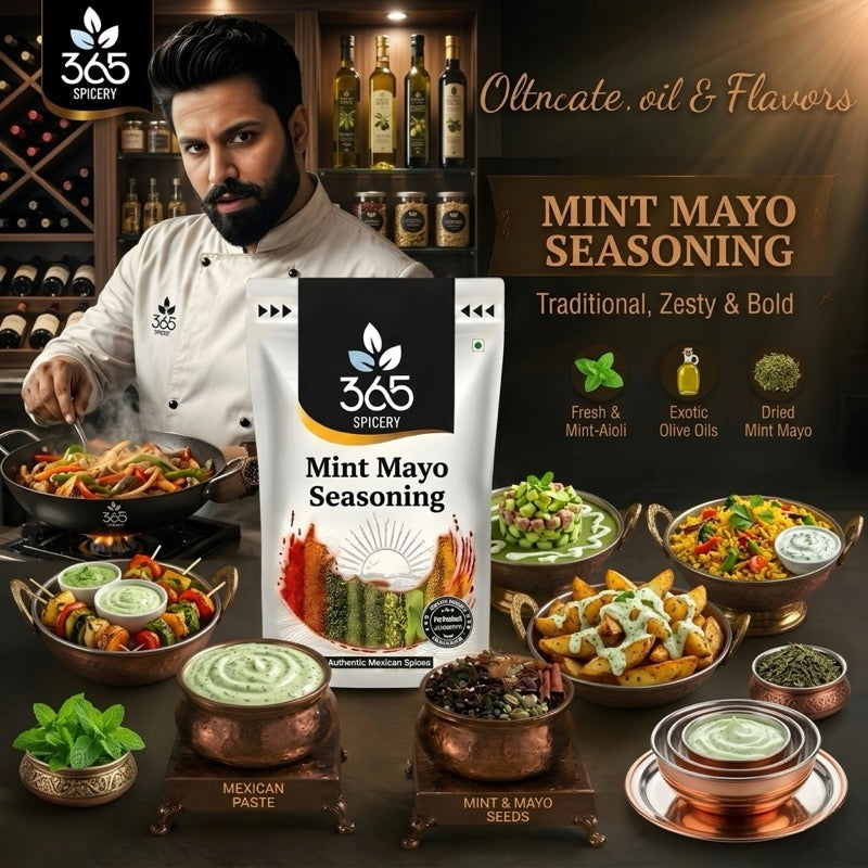 MINT MAYO SEASONING | Creamy Herb Fry Sprinkle | Gluten-Free | No Artificial Colours | 365 Spicery