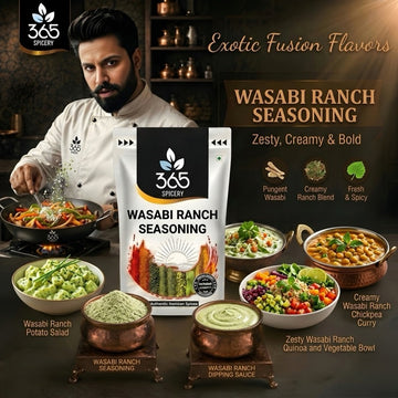 WASABI RANCH SEASONING | Bold Tangy Snack Dust | No MSG | Premium Quality | Made in India | 365 Spicery