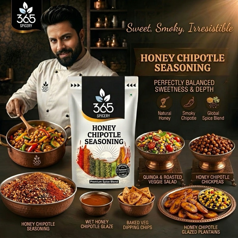HONEY CHIPOTLE SEASONING | Smoky Sweet Snack Spice | Gluten-Free | No Artificial Colours | 365 Spicery