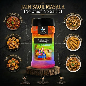 Jain Saoji Masala | No Onion No Garlic | Jain-Friendly | Spicy Indian Curry Base | Natural Spices | 365 Spicery