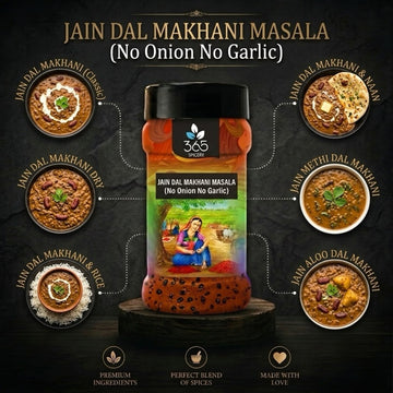 Jain Dal Makhani Masala | No Onion No Garlic | Jain-Friendly | Creamy Lentil Curry Blend | 365 Spicery