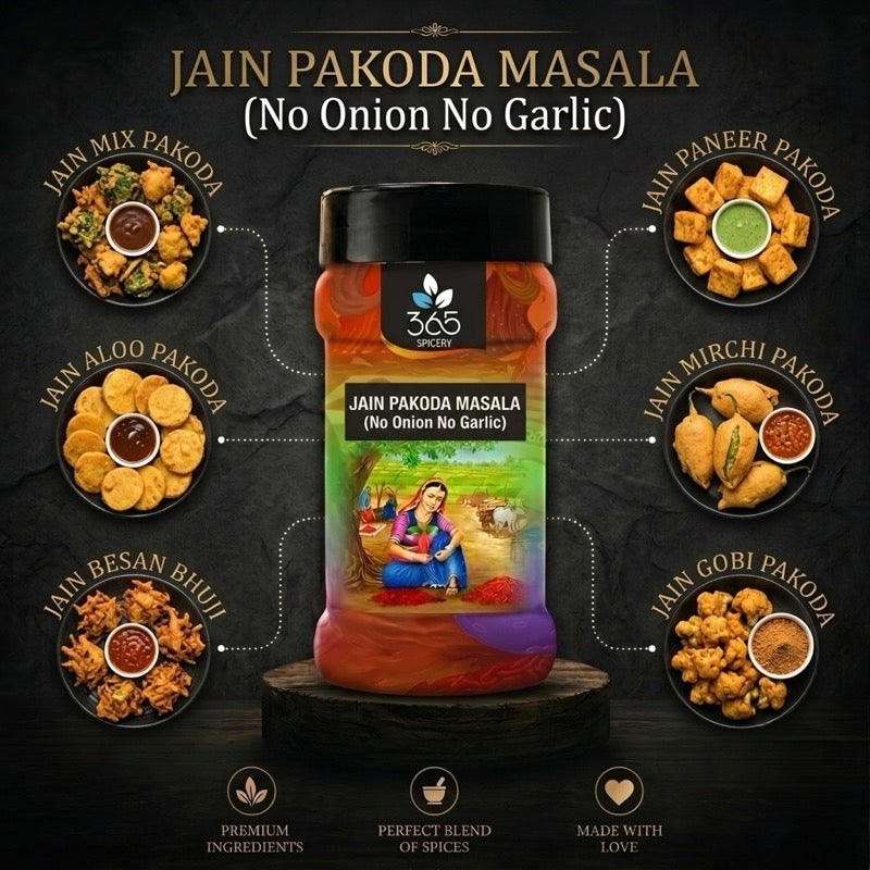 Jain Pakoda Masala | No Onion No Garlic | Jain-Friendly | Crispy Fritter Spice Mix | 365 Spicery