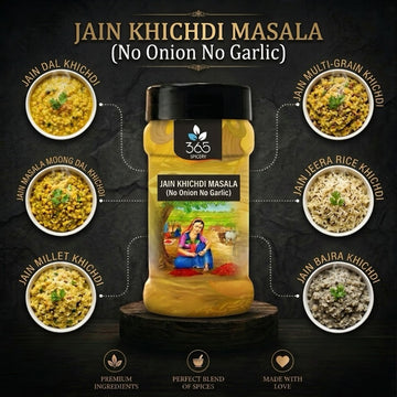 Jain Khichdi Masala | No Onion No Garlic | Jain-Friendly | Authentic Comfort Food Seasoning | 365 Spicery