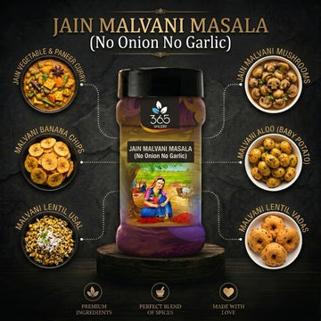 Jain Malvani Masala | No Onion No Garlic | Jain-Friendly | Coastal Indian Spice Blend | 365 Spicery