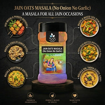 Jain Oats Masala | No Onion No Garlic | Jain-Friendly | Natural Ingredients | Premium Quality | 365 Spicery
