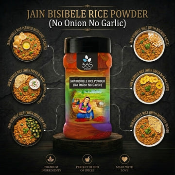 Jain Bisibele Rice Powder | No Onion No Garlic | Jain-Friendly | No Artificial Colours | Comfort Food | 365 Spicery