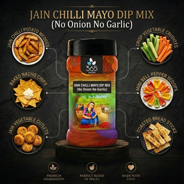 JAIN CHILLI MAYO DIP MIX | No Onion No Garlic | Jain-Friendly | Bold Spicy Spread | Made in India | 365 Spicery