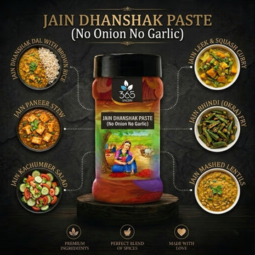 Jain Dhanshak Paste | No Onion No Garlic | Jain-Friendly | Traditional Parsi Style Curry | Pure | 365 Spicery